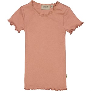 Wheat - Rib T-Shirt Lace SS, Cameo Bown